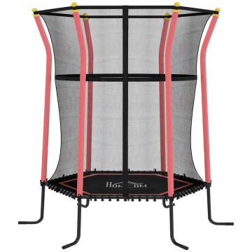Batuts Homcom 163,5x163,5x190cm, melnas/sarkanas krāsas