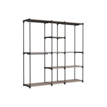 Открытый шкаф 182x43x182см., черный/коричневый