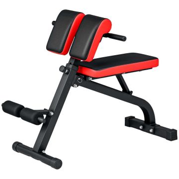 Daudzfunkcionāls treniņu sols Sportnow 103x65x98cm, melns/sarkans
