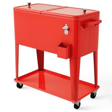 Cooling trolley, 76 l, Red, 91 × 87 × 48 cm