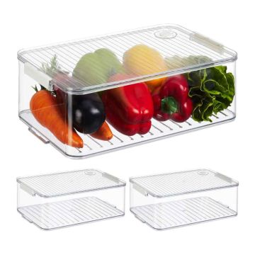 Ledusskapja organizatori Relaxdays 10047923.0, 3 gab, 21 × 10,5 × 33 cm