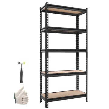 Стеллаж VEVOR SFS2812RA, 5 уровней, 72 × 152 × 30,9 см
