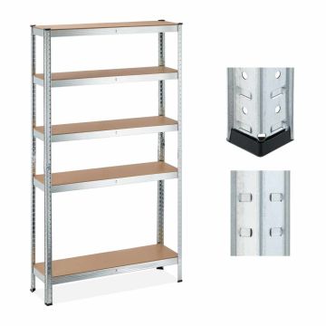 Noliktavas plaukts Relaxdays 10043640.0, 5 plaukti, 100 × 180 × 30 cm