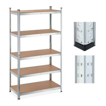 Noliktavas plaukts Relaxdays 10043644.0, 5 plaukti, 100 × 180 × 50 cm
