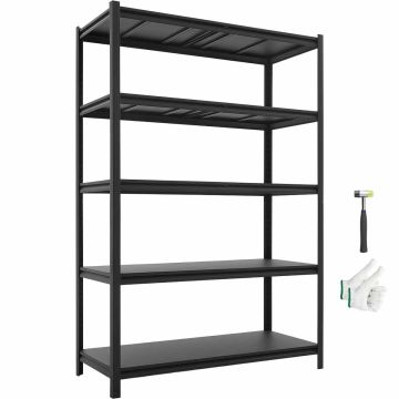 Стеллаж для хранения VEVOR SS4820HA, 5 регулируемых полок, 123 × 181,3 × 52,2 см
