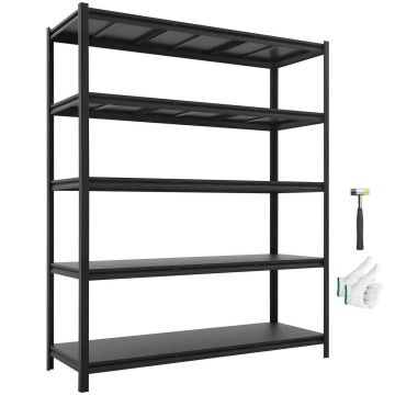 Uzglabāšanas plaukti VEVOR SS5920HA, 5 plaukti, 151,1 × 181,3 × 52,2 cm