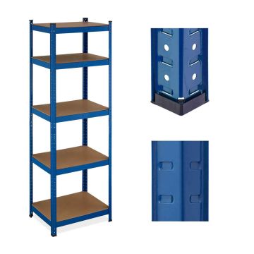 Noliktavas plauktu bloks Relaxdays, 5 plaukti, 60 × 180 × 45 cm