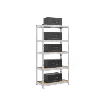 SONGMICS storage shelf unit, adjustable shelves, 100 × 200 × 50 cm