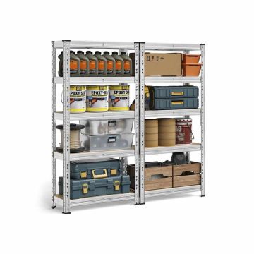 Noliktavas plauktu bloks SONGMICS, regulējami plaukti, 75 × 150 × 30 cm