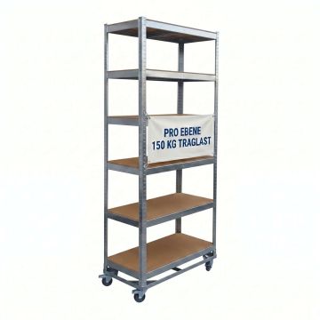 Noliktavas plaukts Relaxdays, 6 plaukti, 90 × 209 × 40 cm