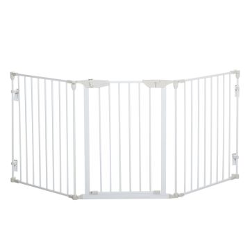 Защитные ворота для собак PawHut 180x3x74,5 см, белого цвета