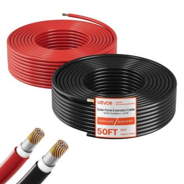 Удлинительный кабель для солнечных панелей VEVOR, 10 AWG (6 мм²)