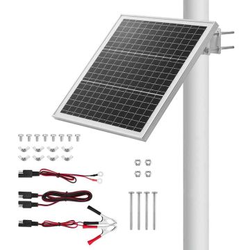 Saules bateriju lādētājs VEVOR, 20 W 12 V, 521 × 370 × 215 mm