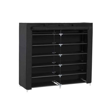 Полка для обуви тканевая RXJ12H 88 x 28 x 160 см., черная