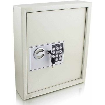 Atslēgu seifs ar elektronisko slēdzeni, gaiši pelēks
