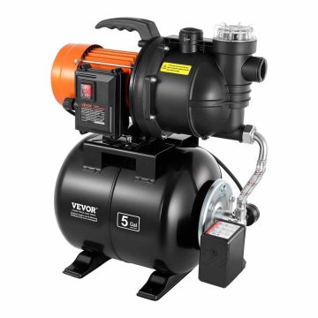 Насос для неглубоких колодцев VEVOR FSGP1300C, бак 19 л, 52 × 58 × 31 см