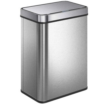 Sensoru atkritumu tvertne, 50 l, Sudraba, 39 × 54 × 27 cm
