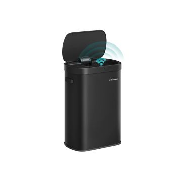 Sensoru atkritumu tvertne SONGMICS, 50 l, Melna, 42,5 × 58,7 × 27,1 cm