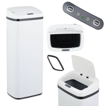 Sensoru virtuves atkritumu tvertne Relaxdays, 50 l, 33 × 84 × 25 cm