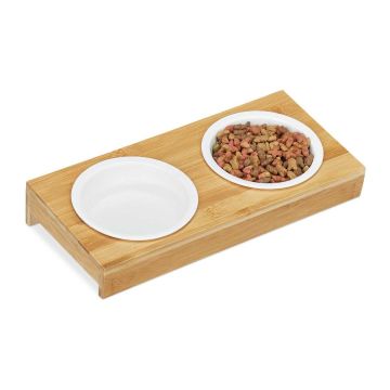 Barošanas stacija Relaxdays 10032577.0, 2 trauki, 29,5 × 5 × 14 cm