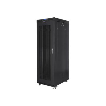Serveru skapis Lanberg FF01-8042-23BL, 42U, 19 collas, ar režģa durvīm un LCD