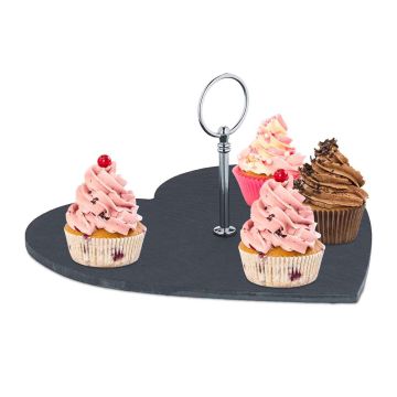 Servēšanas šķīvis Relaxdays 10046915, sirds formas, 25 × 25 cm