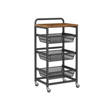 Serving trolley VASAGLE LRC040K01, 4 tiers, 31.7 × 40 × 76 cm