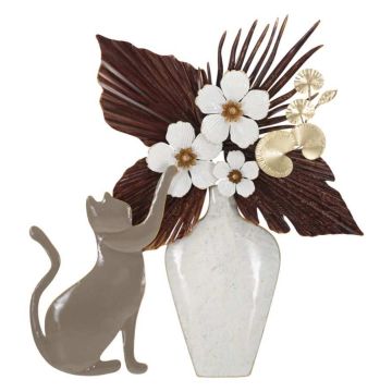 Sienas dekoratīvais panelis Cat, 54,6 × 59,7 × 8,9 cm