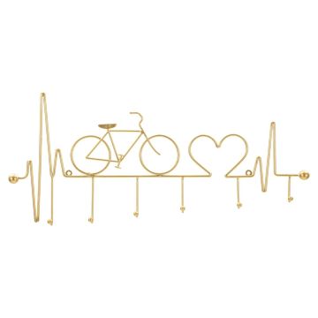 Sienas drēbju pakaramais Bicycle, 59 × 26,5 × 3,2 cm