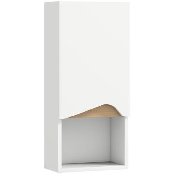 Навесной шкаф для ванной, 1 открытая секция, 30 × 67 × 17 см