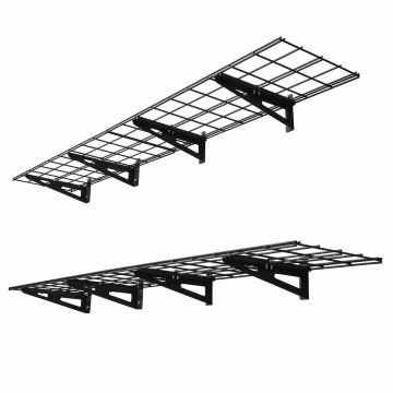 Настенные полки VEVOR LR1272, 4 шт., 2 уровня, Чёрные