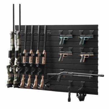Настенная стойка для оружия VEVOR RF-SN-048B, для 6 винтовок и 6 пистолетов, 67 × 39 × 24 см