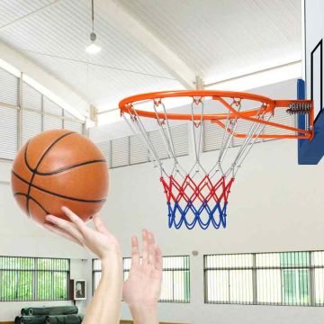 Wall-mounted basketball hoop, with double springs, Orange