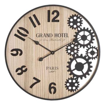 Wall clock Grand, Brown and black, Ø 60 × 4.5 cm