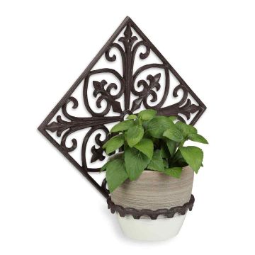 Sienas puķu poda turētājs Relaxdays 10026424.0, 1 gab, 34,5 × 34,5 × 17,5 cm