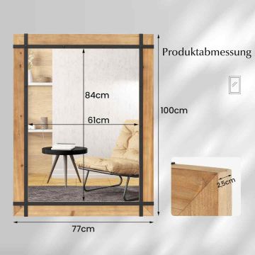 Wall mirror, 77 × 99.5 × 2.5 cm
