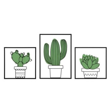 Sienas paneļu komplekts Cactus, 3 gab