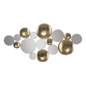 Sienas dekora panelis Gold Mirror Glam, Zelta, 118 × 60 × 2,5 cm
