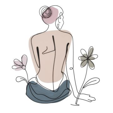 Sienas dekoratīvais panelis Lady W/Flower, 80 × 90 × 1,3 cm