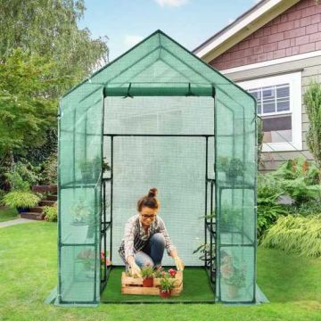 Greenhouse, 8 shelves, 142.24 × 142.24 × 195.58 cm