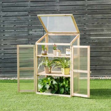 Greenhouse, portable, 3-layer shelf, 60.96 × 45.72 × 101.6 cm