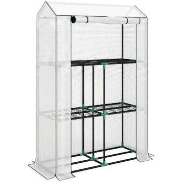 Теплица Outsunny 100x40x150см, белого цвета