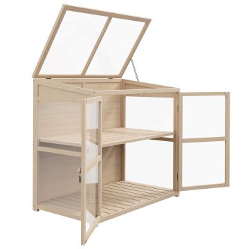 Теплица Outsunny 103x61x103см, светло-коричневого цвета