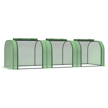 Теплица Outsunny 295x100x80см, зеленого цвета
