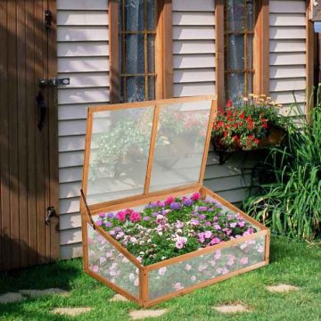 Greenhouse, with folding roof, 101.6 × 66.04 × 40.64 cm