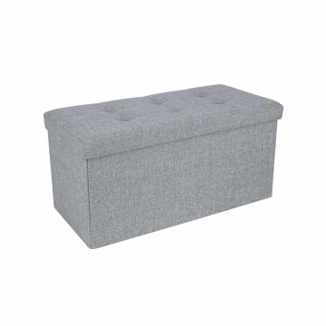 Sēdeklis/uzglabāšanas kaste 76 cm gaiši pelēks raibs