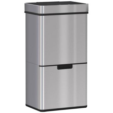Atkritumu tvertne, ar sensoru, 72 l, Sudraba, 42 × 81 × 30 cm