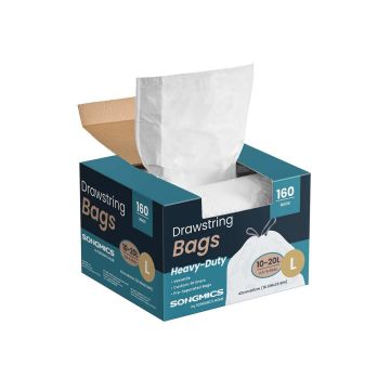 SONGMICS KRB021A02 garbage bags, 80 pcs., 20 l, 42 × 60 cm