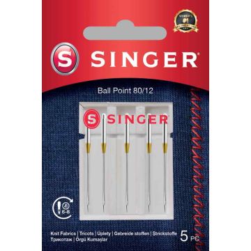 Šūšanas adatas Singer Ball Point Needle, 5 gab