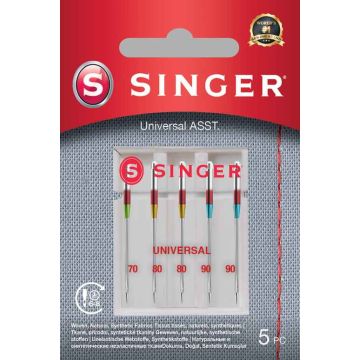Šūšanas adatas Singer Universal Needle ASST 5PK for Woven Fabrics, 5 gab